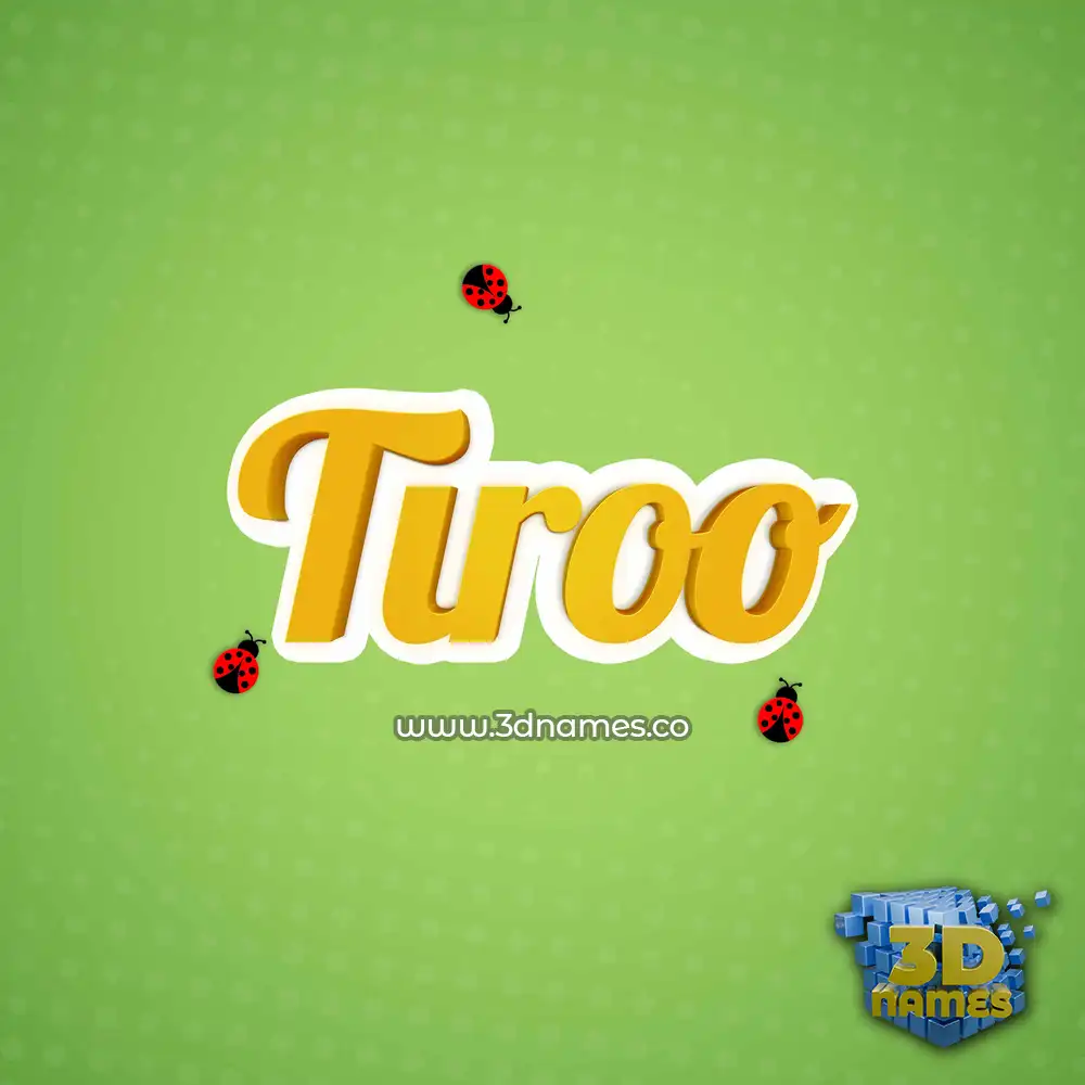 tiroo in Ladybugs style - 3D name wallpaper