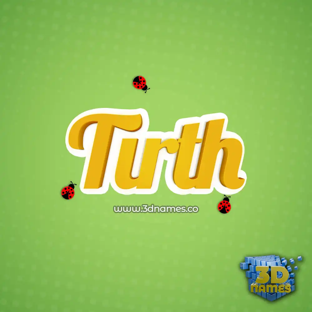 tirth in Ladybugs style - 3D name wallpaper