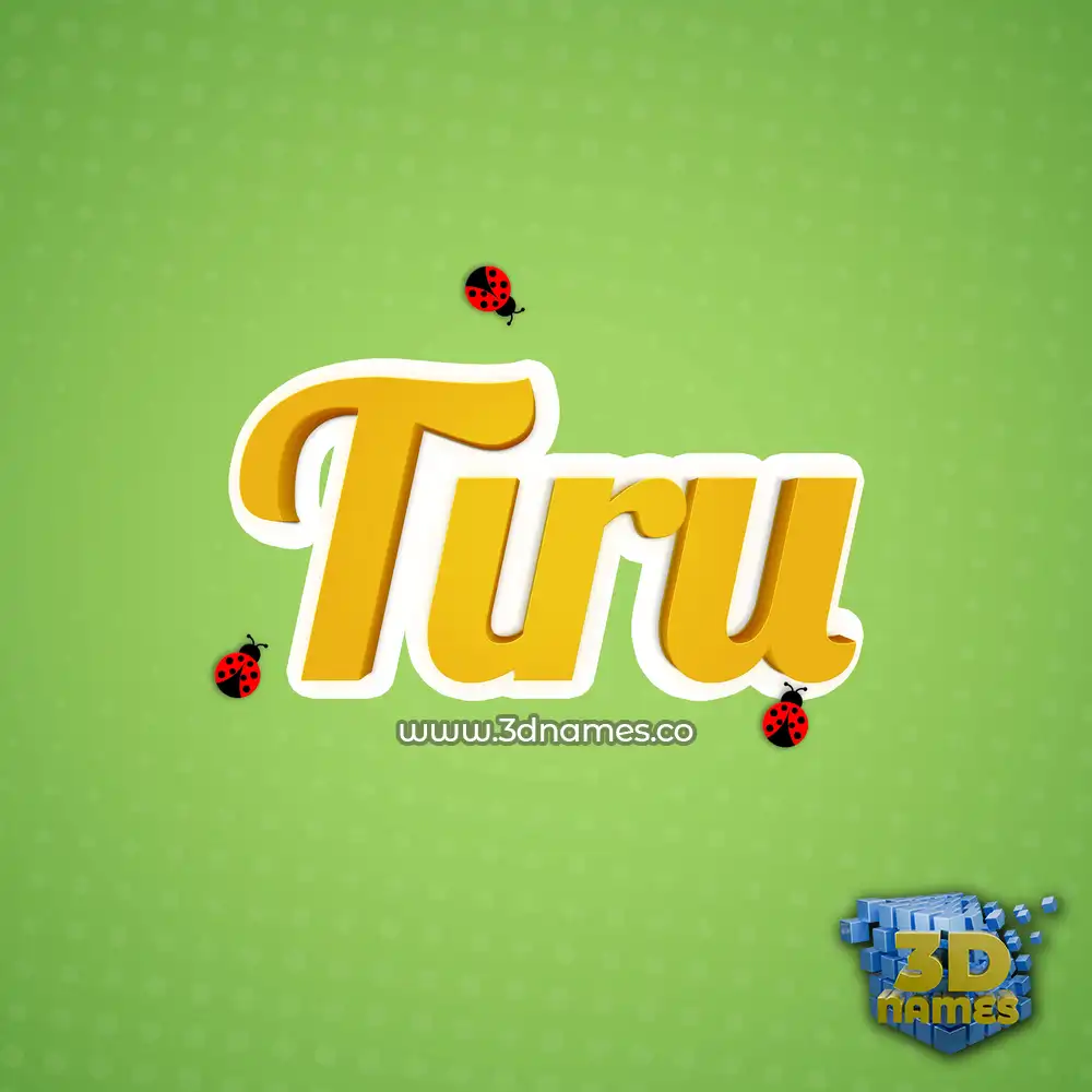 tiru in Ladybugs style - 3D name wallpaper