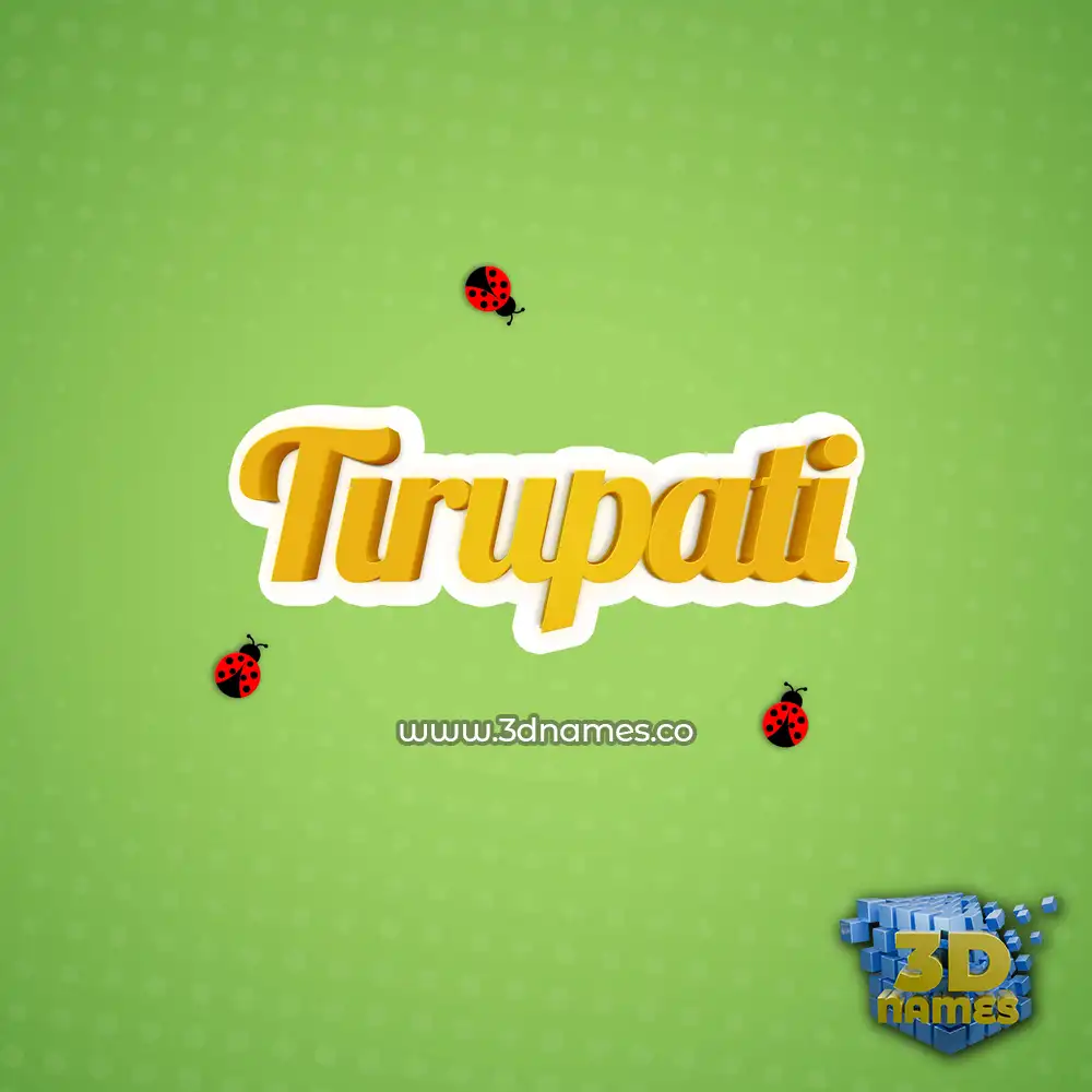 tirupati in Ladybugs style - 3D name wallpaper