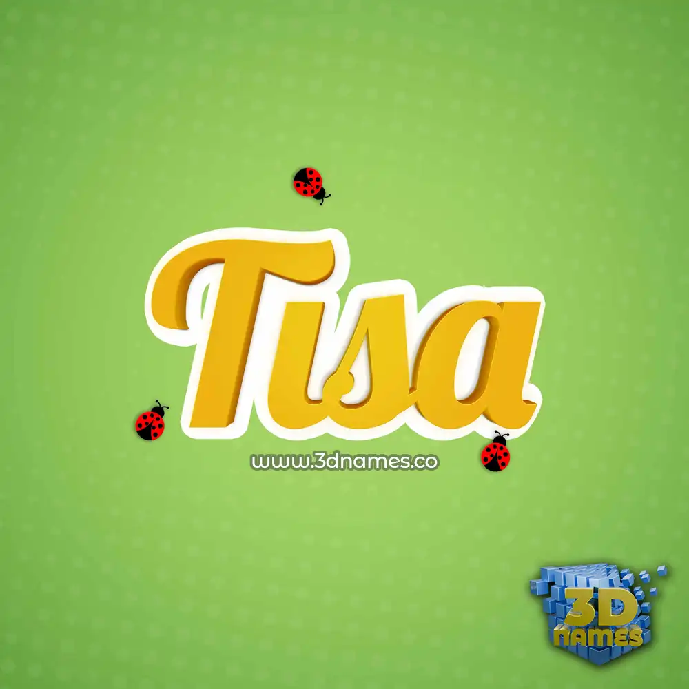 tisa in Ladybugs style - 3D name wallpaper