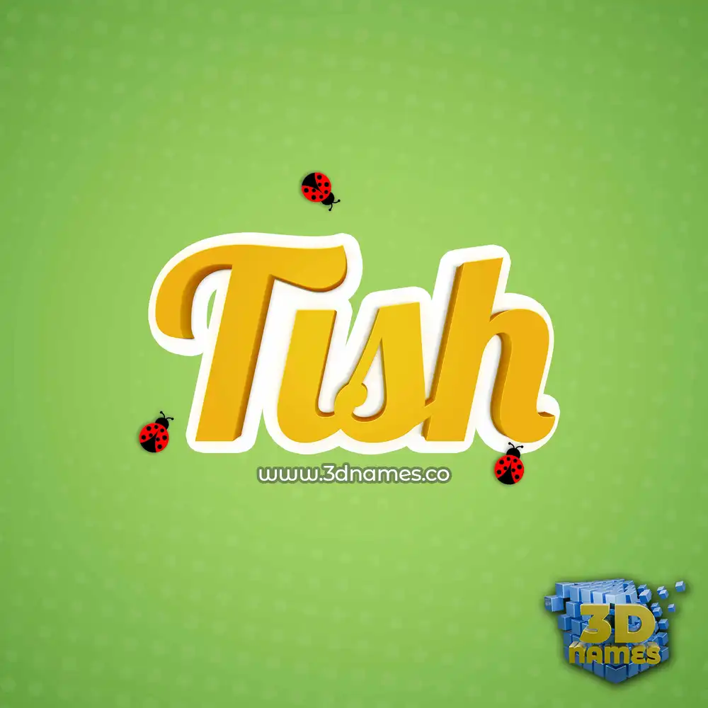 tish in Ladybugs style - 3D name wallpaper