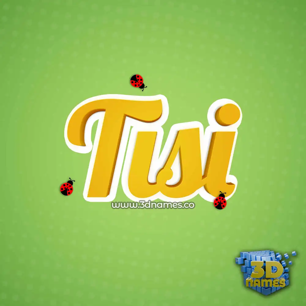 tisi in Ladybugs style - 3D name wallpaper