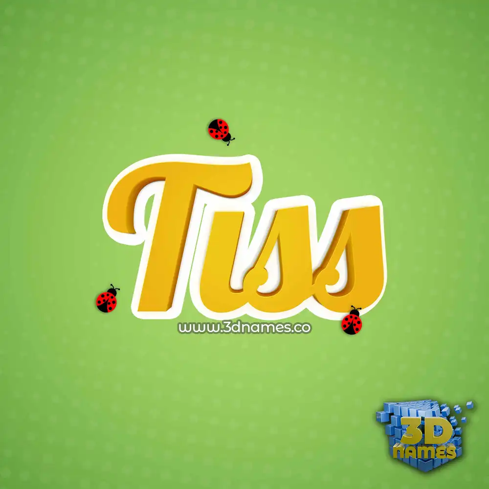 tiss in Ladybugs style - 3D name wallpaper