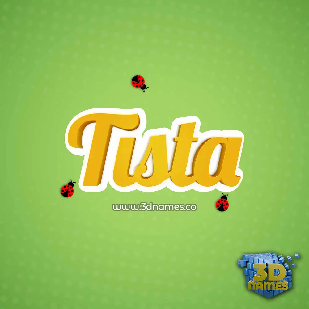 tista in Ladybugs style - 3D name wallpaper