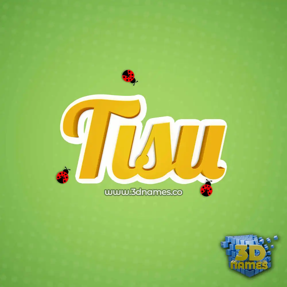 tisu in Ladybugs style - 3D name wallpaper