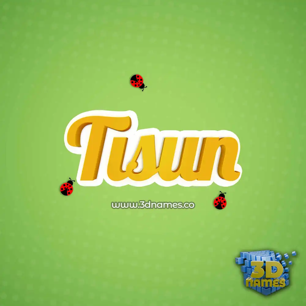 tisun in Ladybugs style - 3D name wallpaper