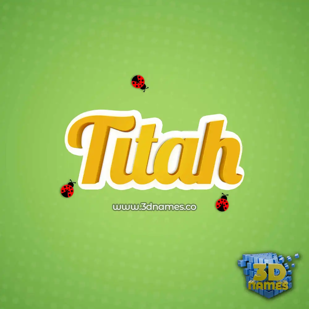 titah in Ladybugs style - 3D name wallpaper