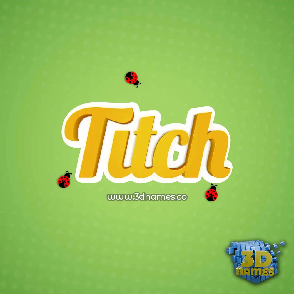 titch in Ladybugs style - 3D name wallpaper