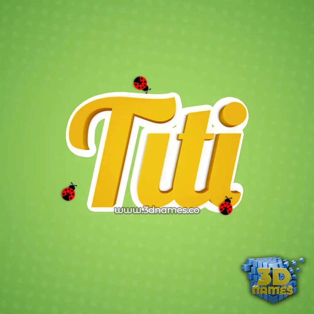 titi in Ladybugs style - 3D name wallpaper