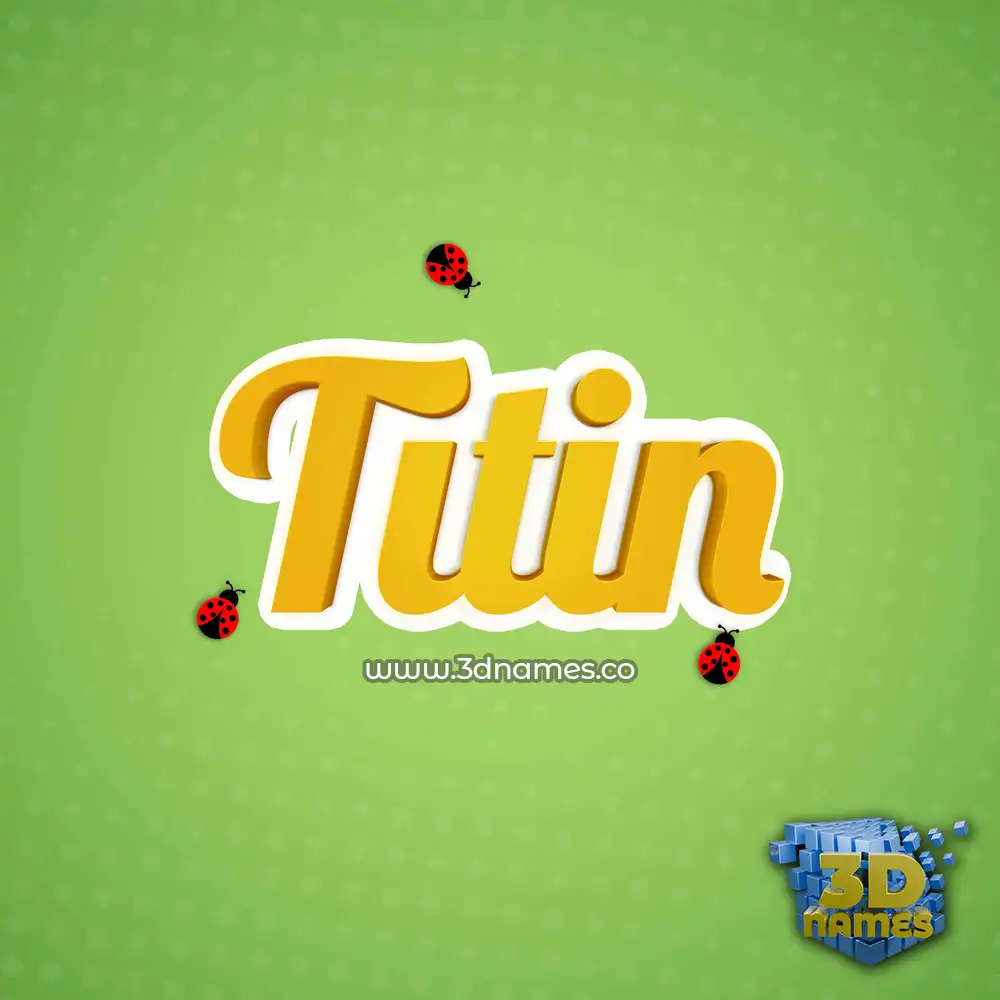 titin in Ladybugs style - 3D name wallpaper