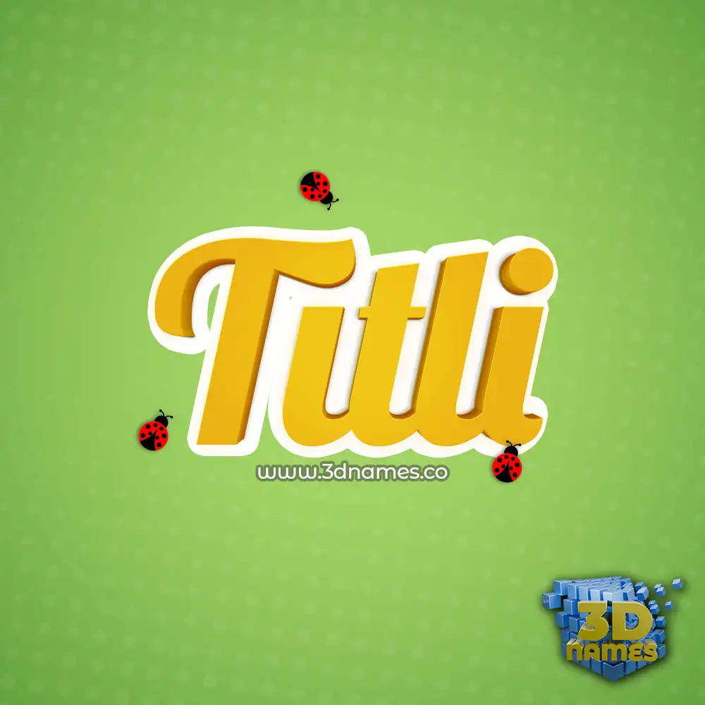 titli in Ladybugs style - 3D name wallpaper