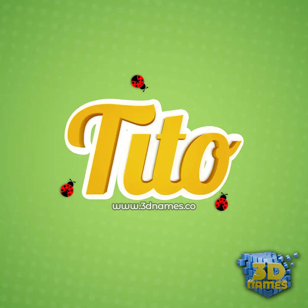 tito in Ladybugs style - 3D name wallpaper
