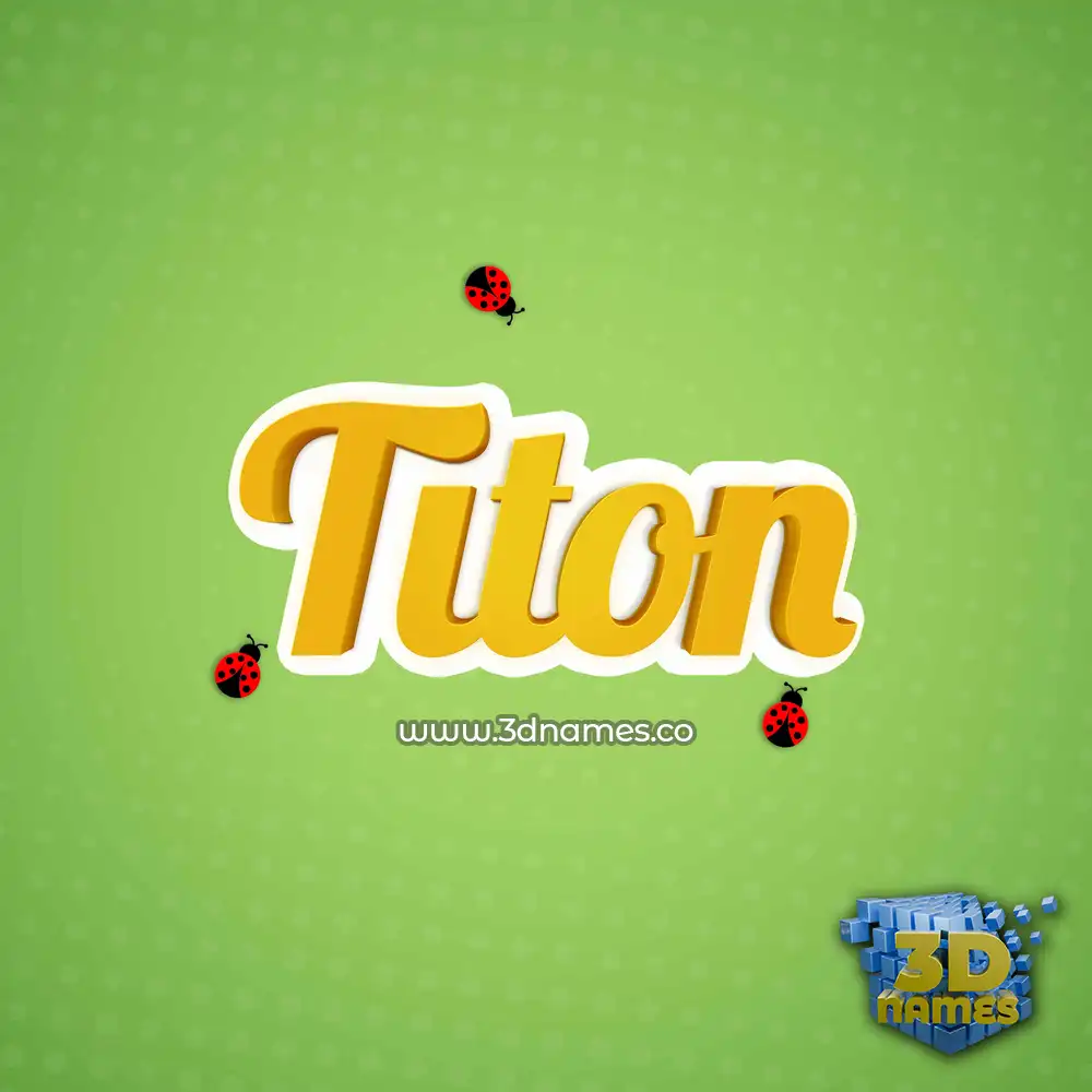 titon in Ladybugs style - 3D name wallpaper