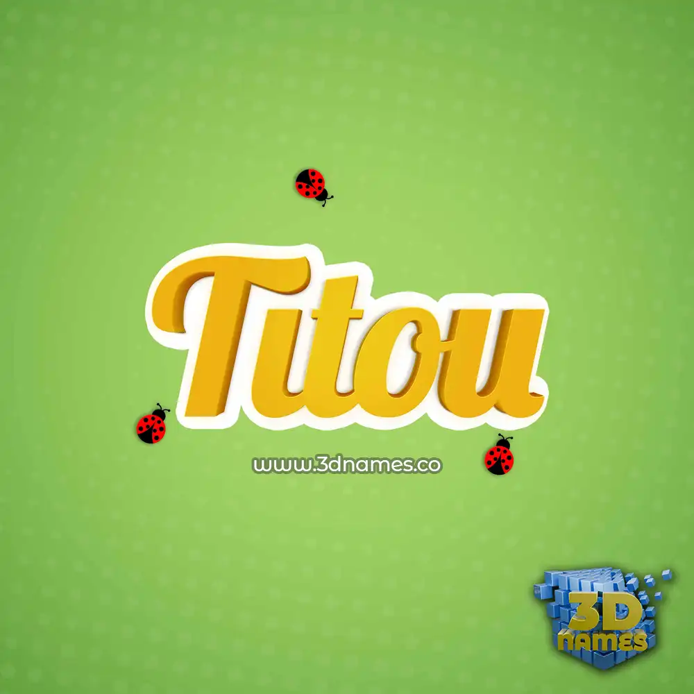 titou in Ladybugs style - 3D name wallpaper