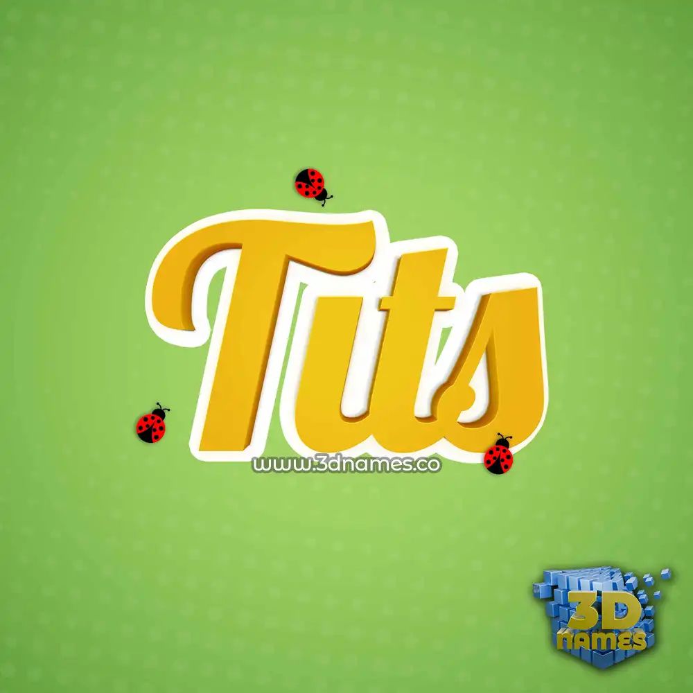 tits in Ladybugs style - 3D name wallpaper