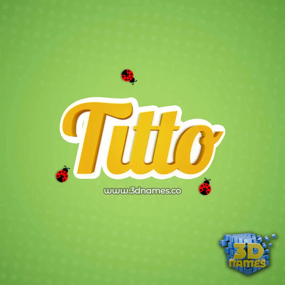 titto in Ladybugs style - 3D name wallpaper