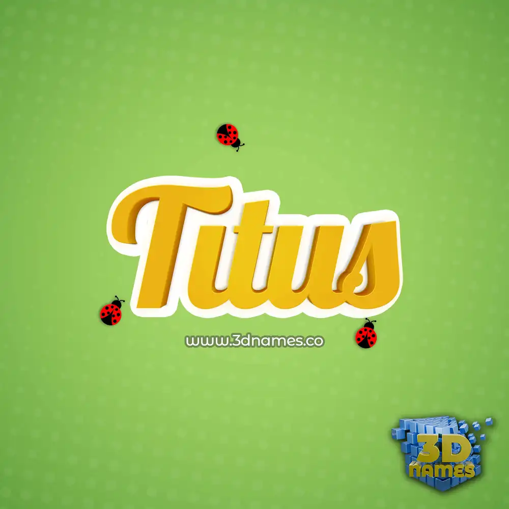 titus in Ladybugs style - 3D name wallpaper
