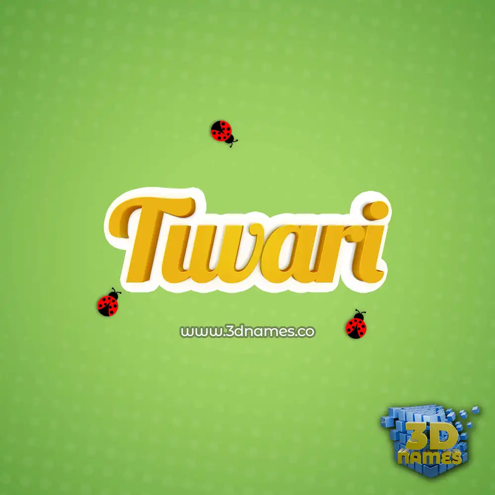 tiwari in Ladybugs style - 3D name wallpaper