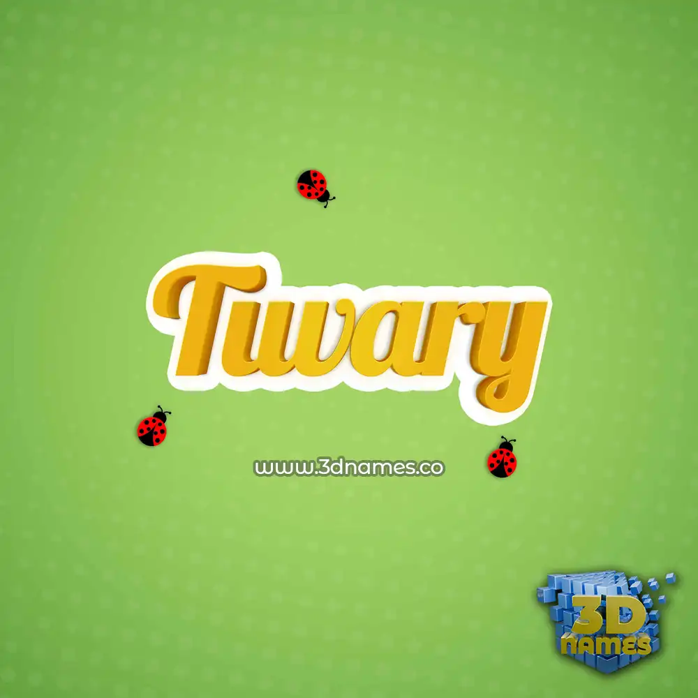 tiwary in Ladybugs style - 3D name wallpaper