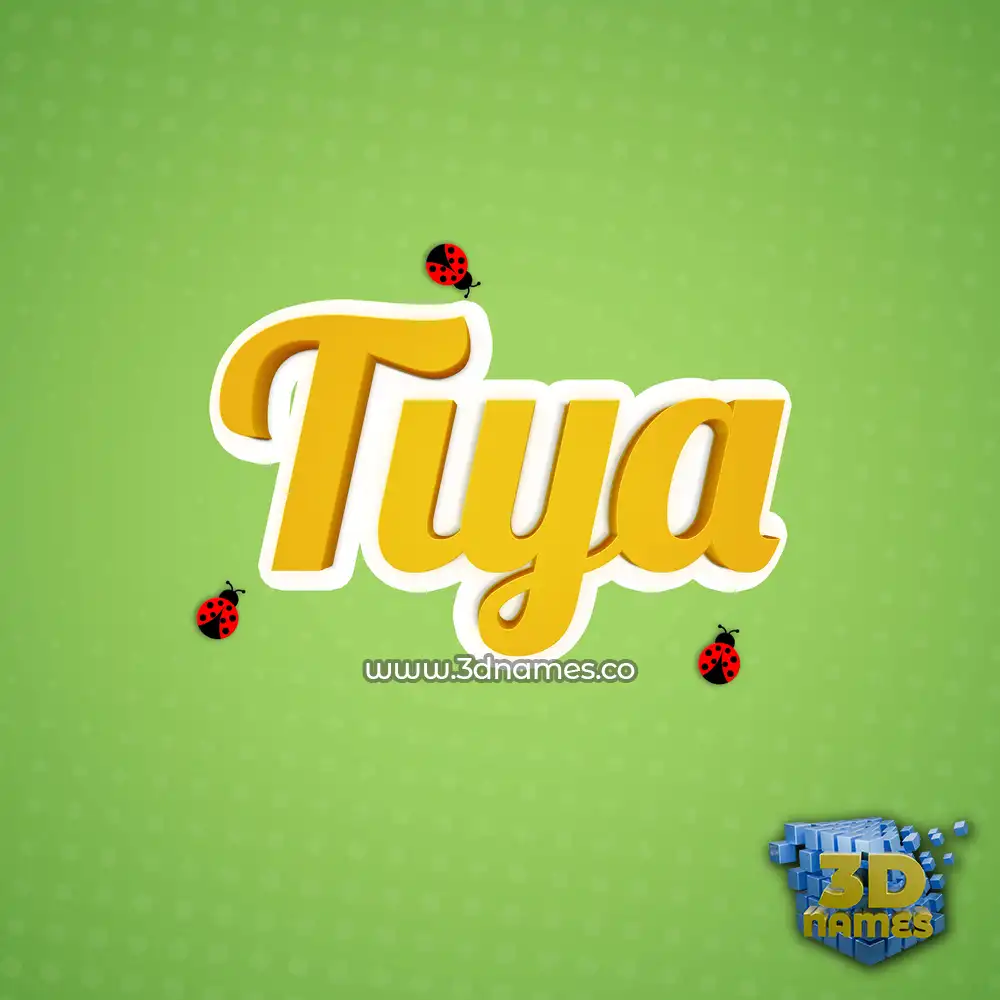 tiya in Ladybugs style - 3D name wallpaper