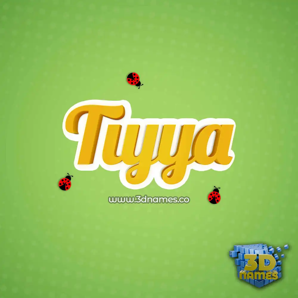 tiyya in Ladybugs style - 3D name wallpaper
