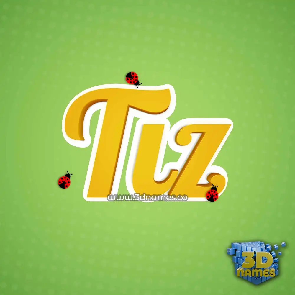 tiz in Ladybugs style - 3D name wallpaper
