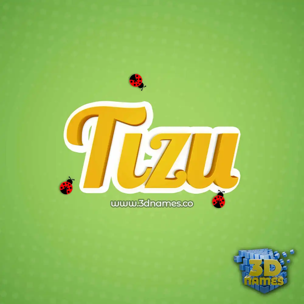 tizu in Ladybugs style - 3D name wallpaper