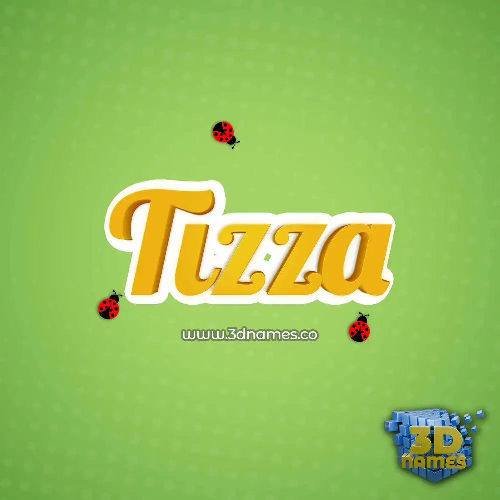 tizza in Ladybugs style - 3D name wallpaper