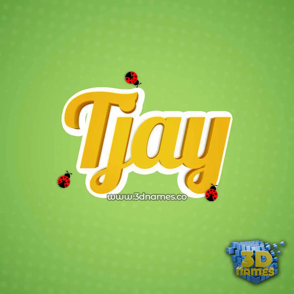tjay in Ladybugs style - 3D name wallpaper