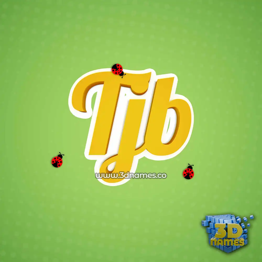 tjb in Ladybugs style - 3D name wallpaper