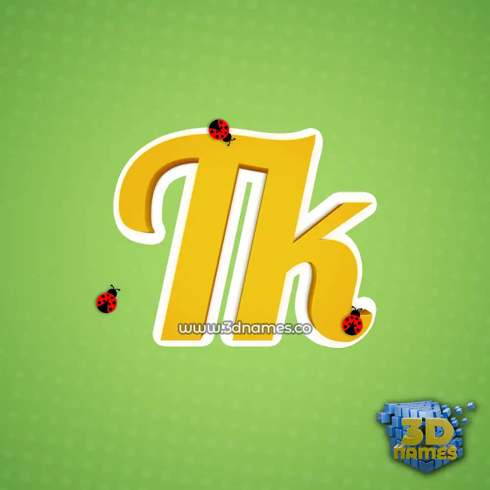 tk in Ladybugs style - 3D name wallpaper