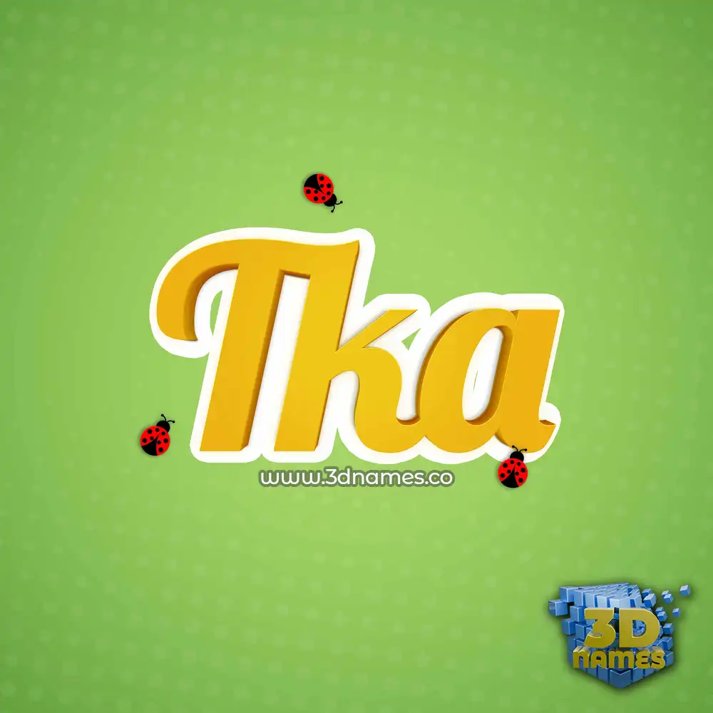 tka in Ladybugs style - 3D name wallpaper