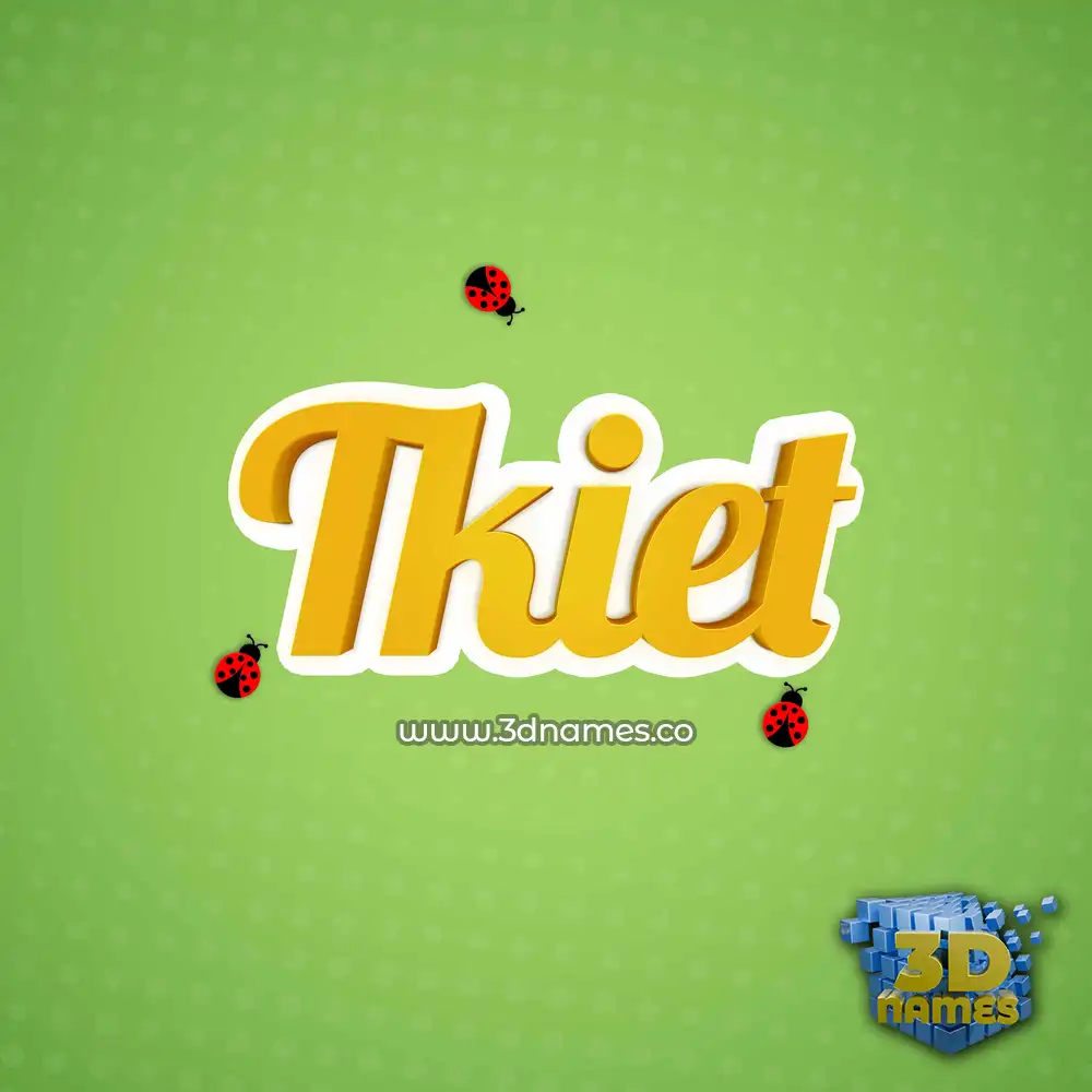 tkiet in Ladybugs style - 3D name wallpaper