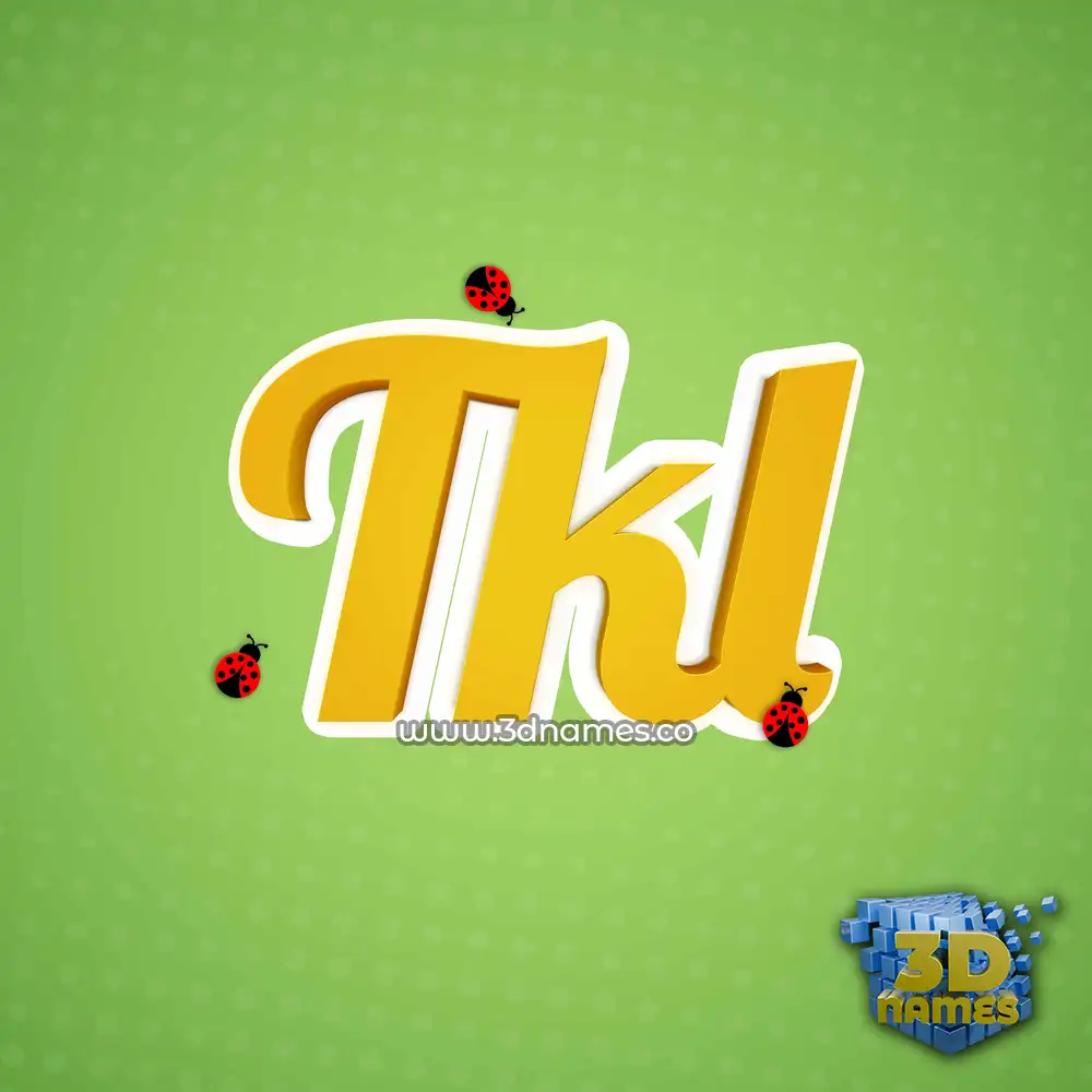tkl in Ladybugs style - 3D name wallpaper