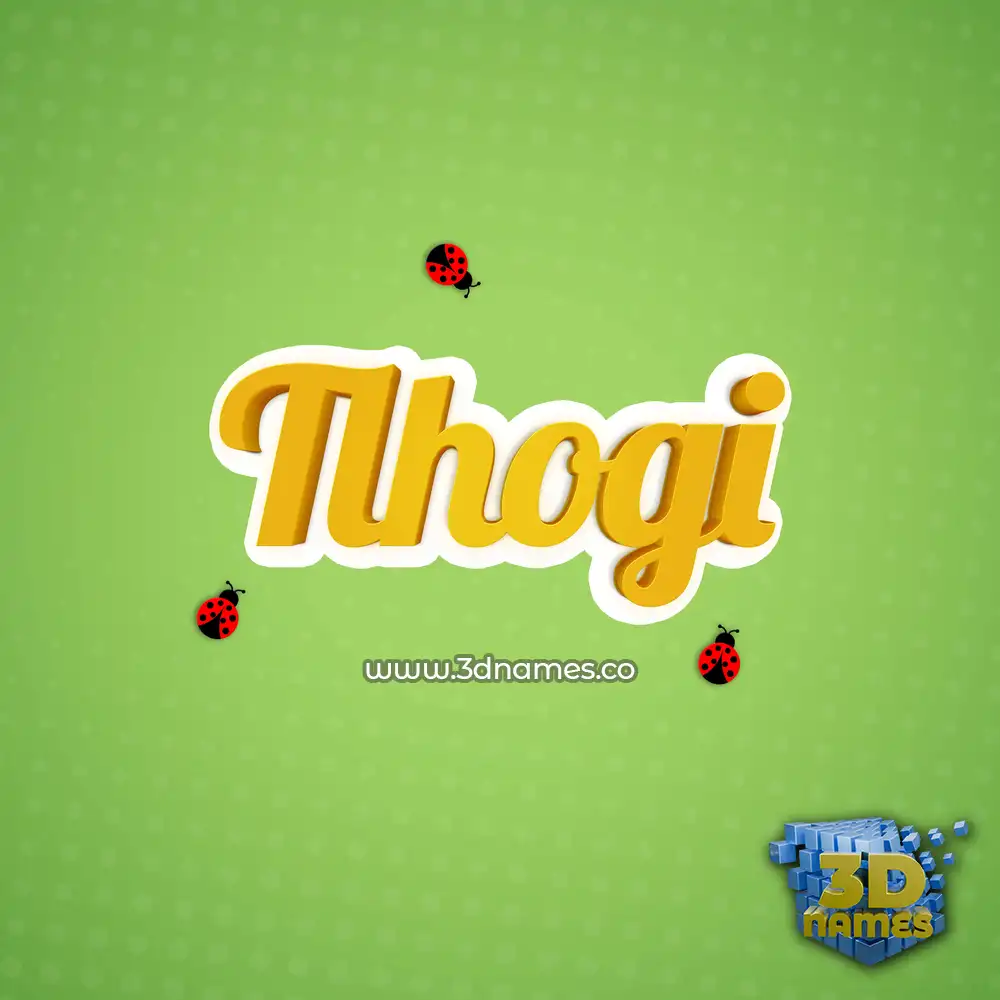 tlhogi in Ladybugs style - 3D name wallpaper