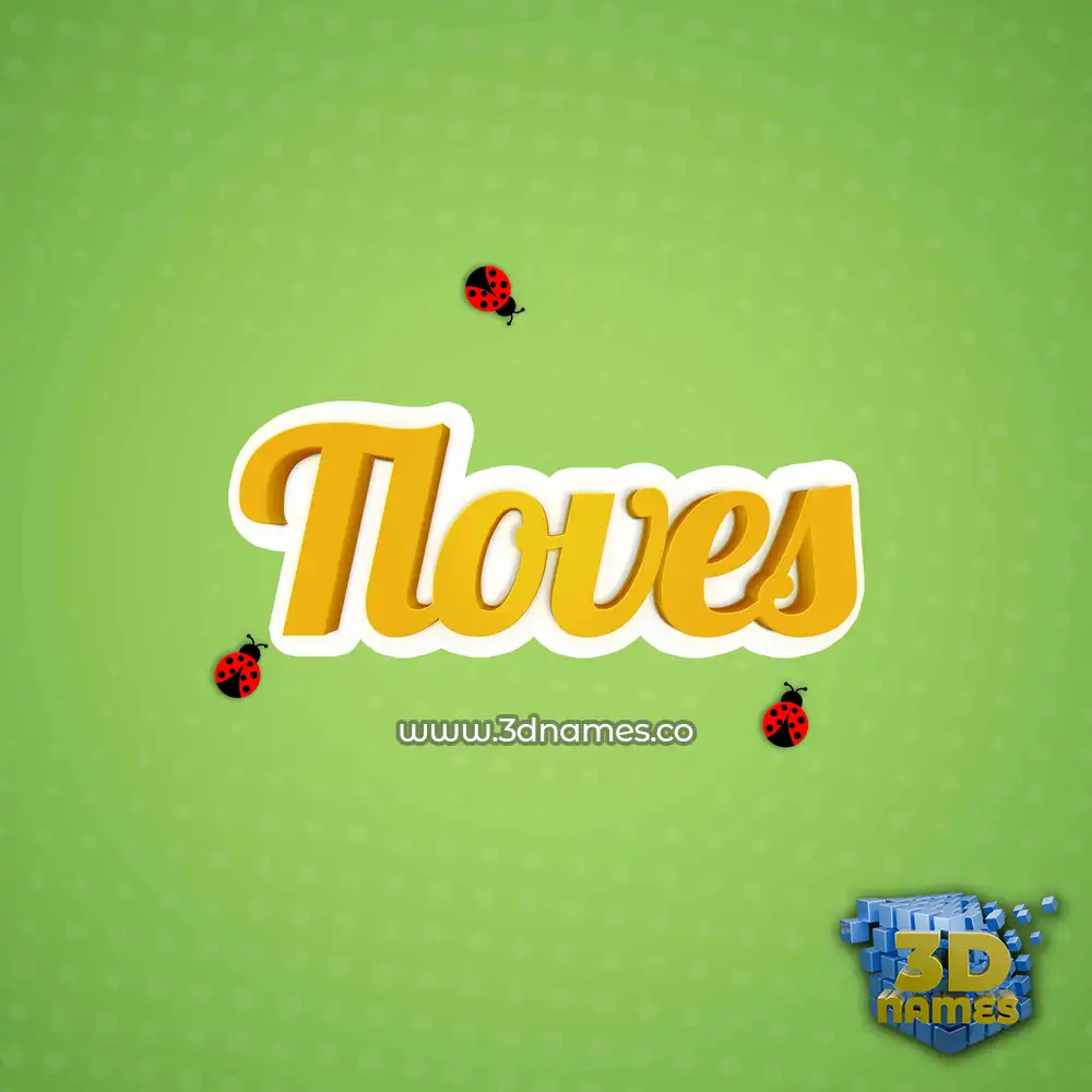 tloves in Ladybugs style - 3D name wallpaper