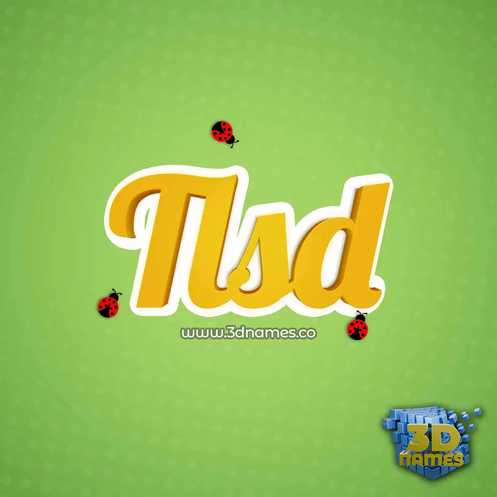 tlsd in Ladybugs style - 3D name wallpaper