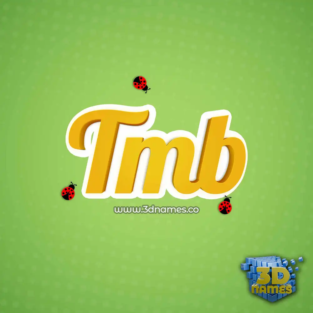 tmb in Ladybugs style - 3D name wallpaper