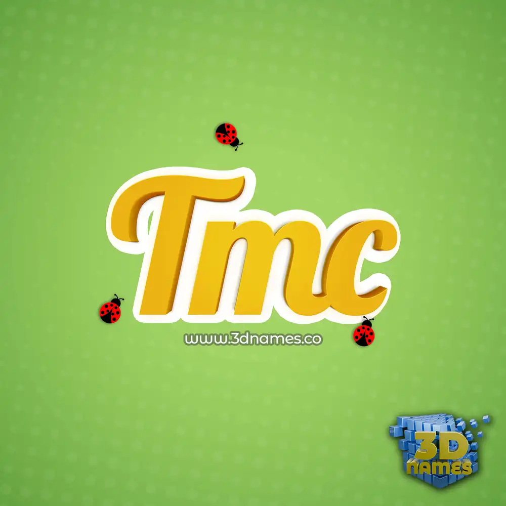 tmc in Ladybugs style - 3D name wallpaper