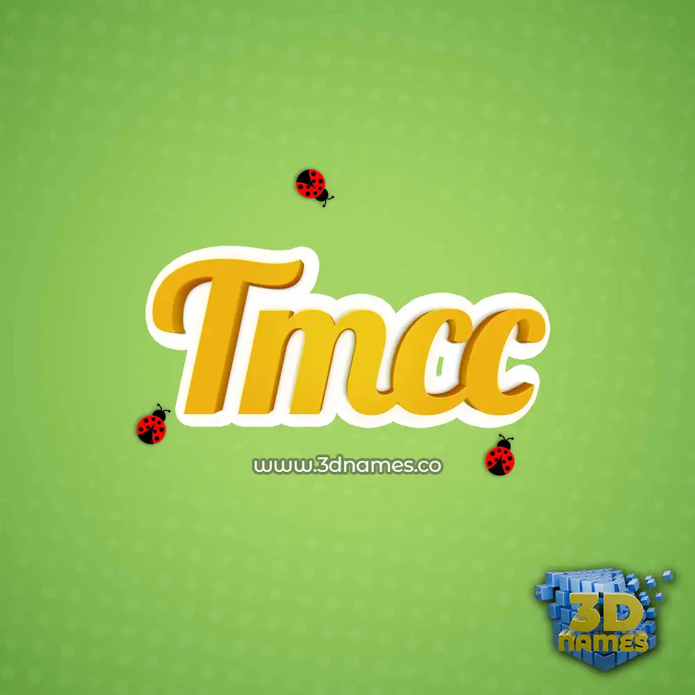 tmcc in Ladybugs style - 3D name wallpaper