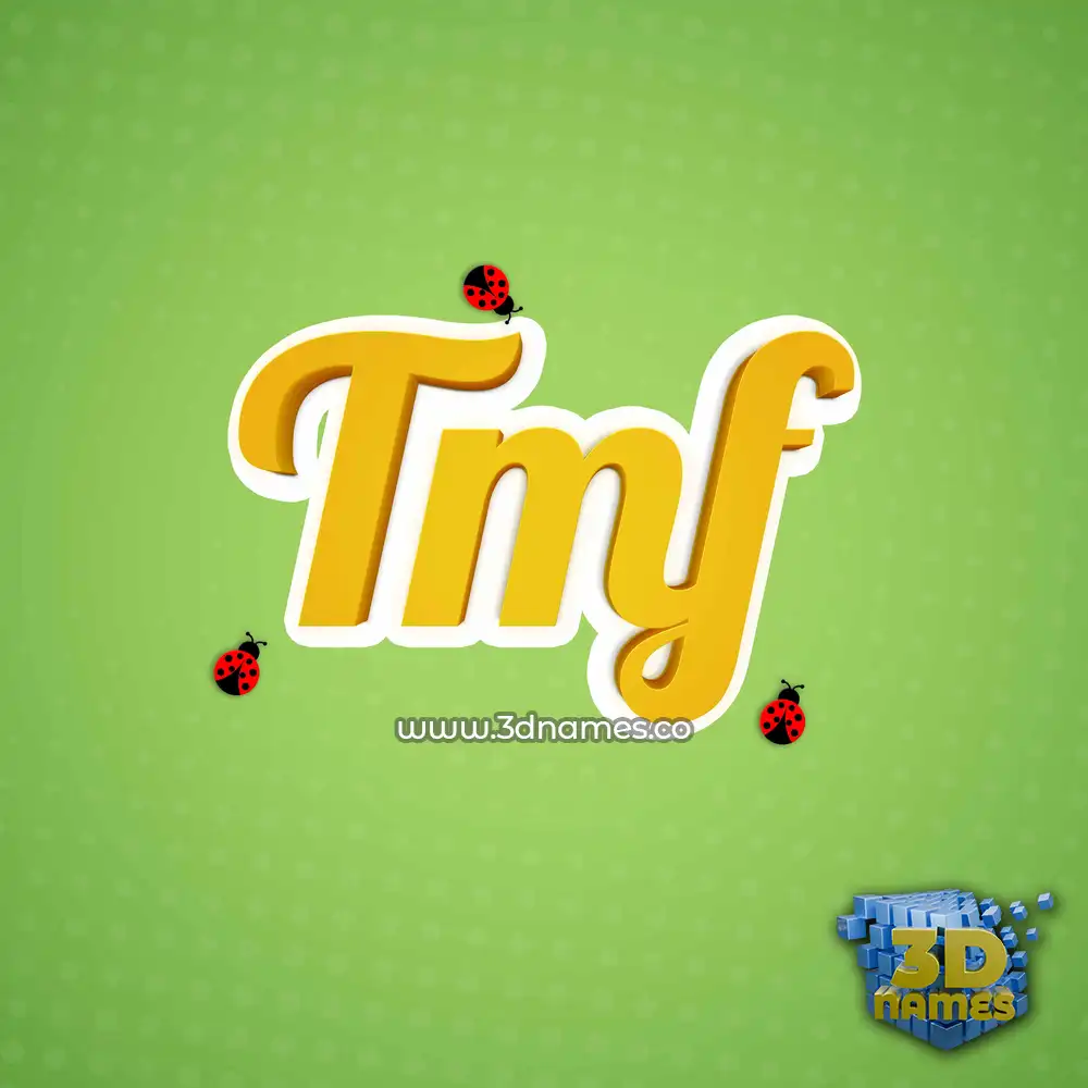 tmf in Ladybugs style - 3D name wallpaper