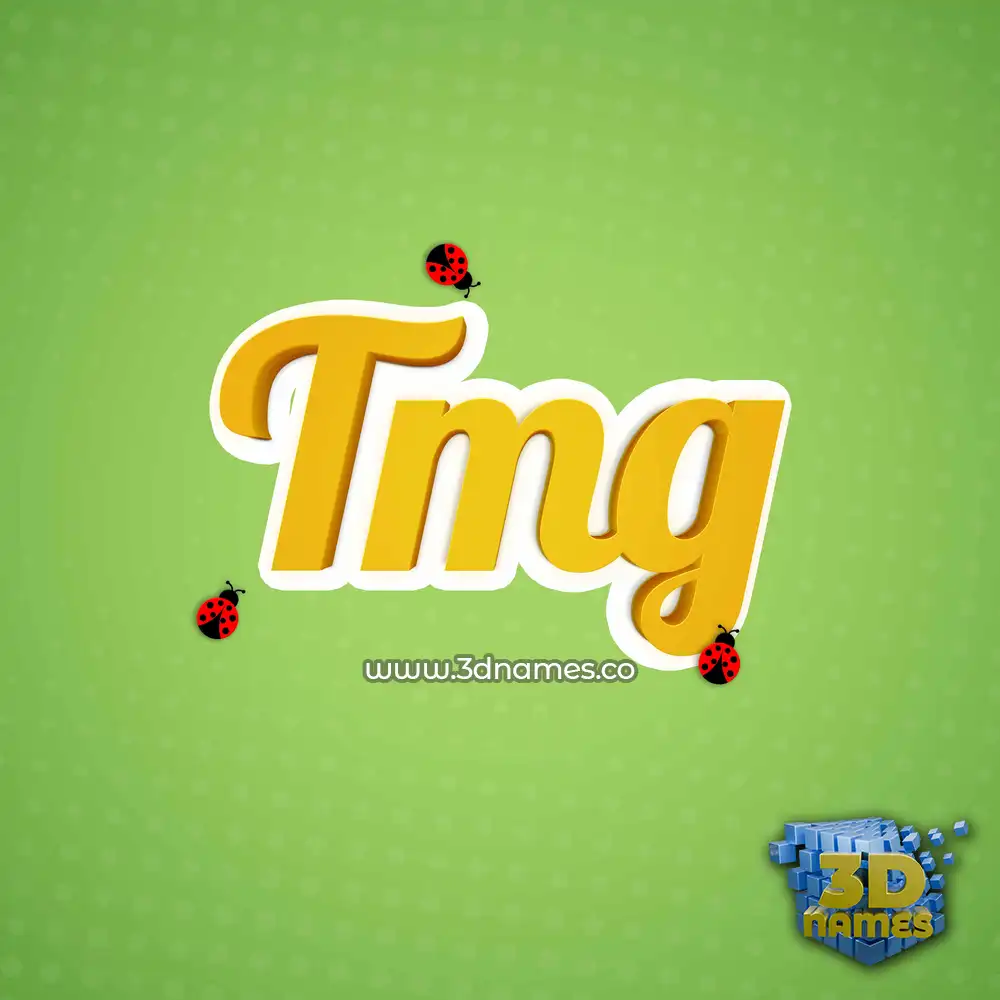 tmg in Ladybugs style - 3D name wallpaper