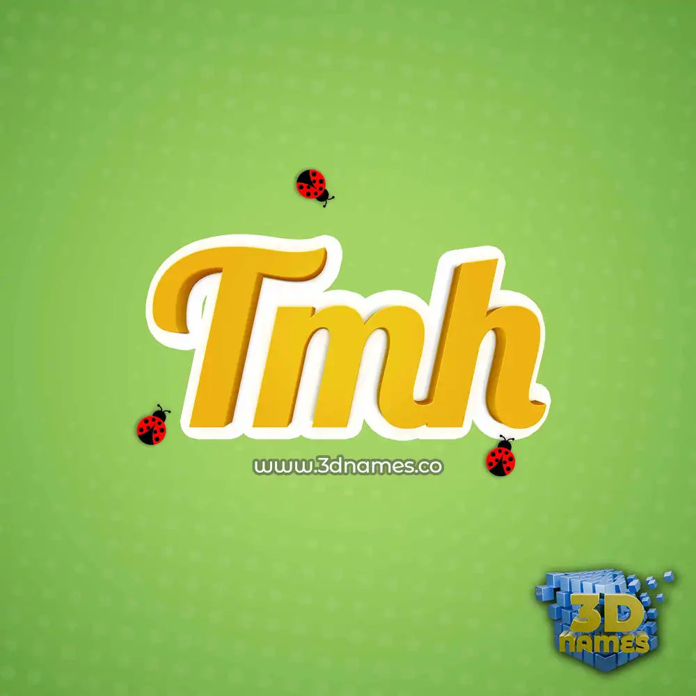 tmh in Ladybugs style - 3D name wallpaper