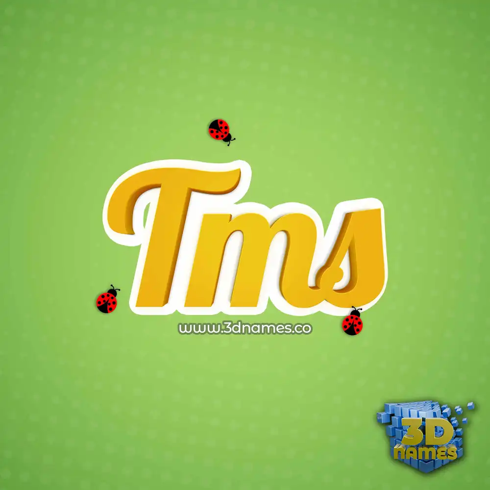 tms in Ladybugs style - 3D name wallpaper