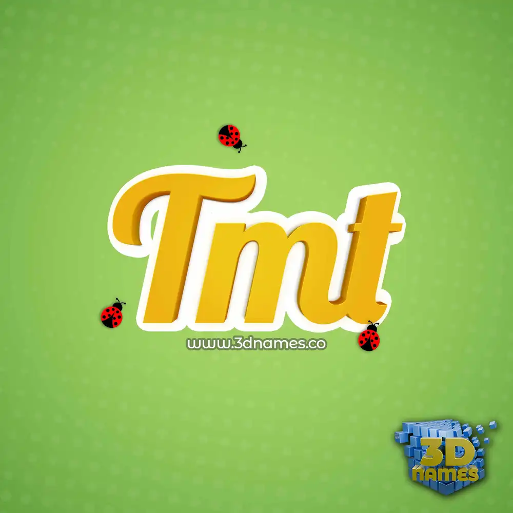 tmt in Ladybugs style - 3D name wallpaper