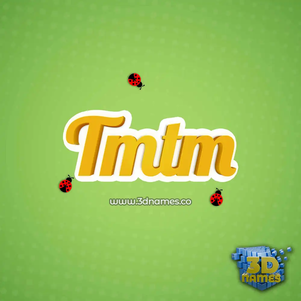 tmtm in Ladybugs style - 3D name wallpaper