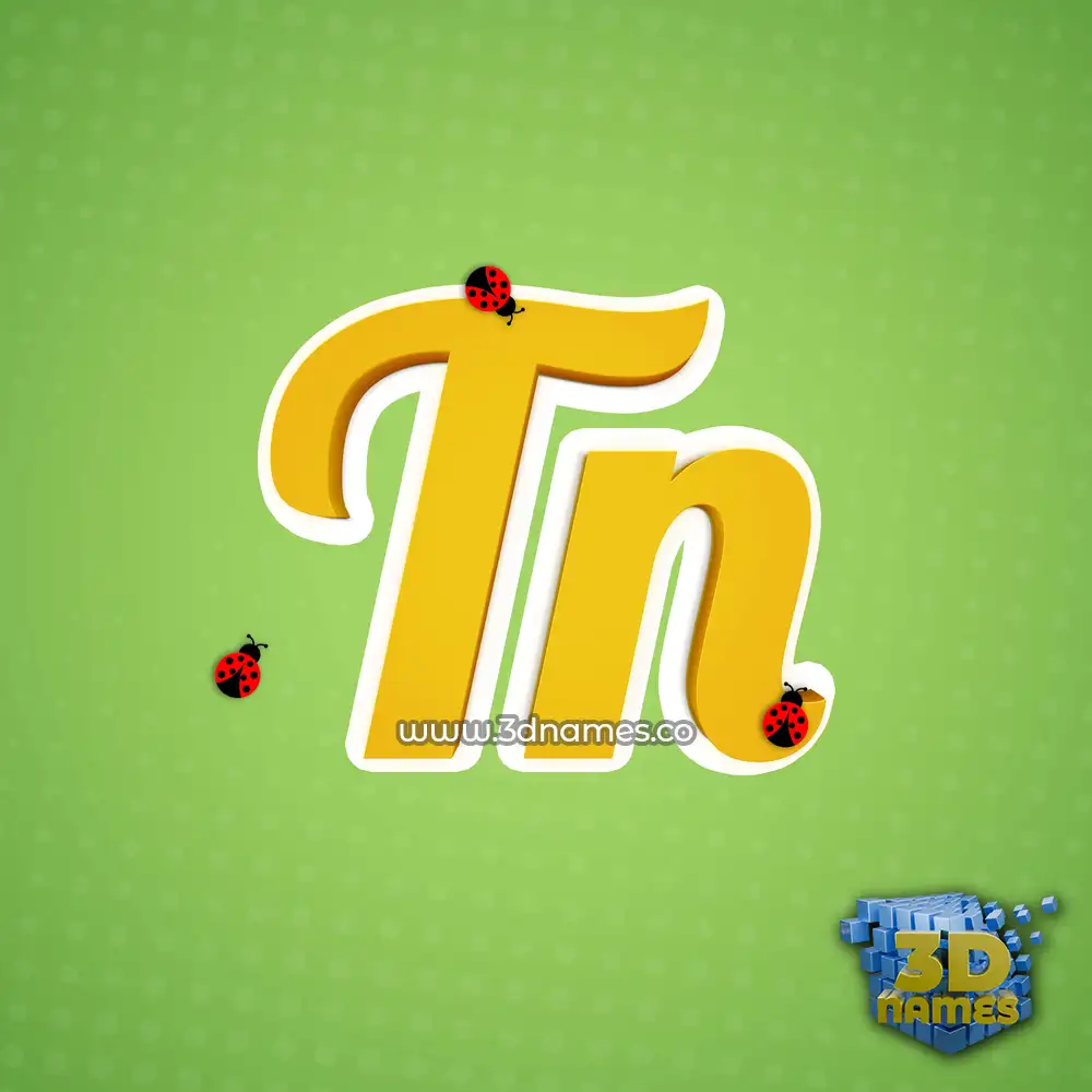 tn in Ladybugs style - 3D name wallpaper