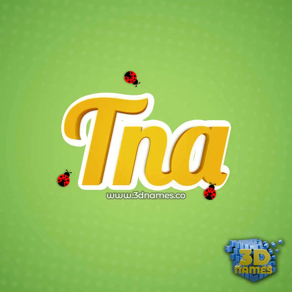 tna in Ladybugs style - 3D name wallpaper
