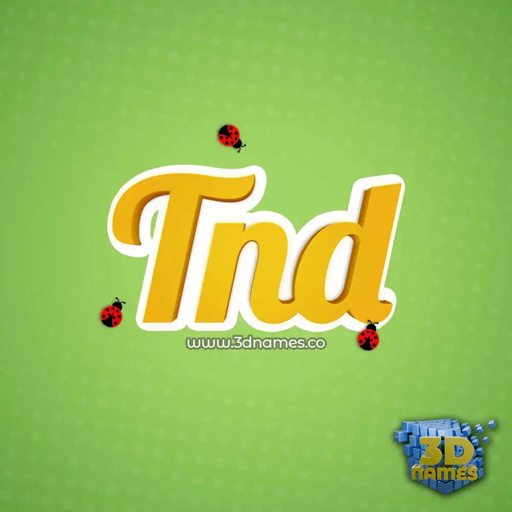 tnd in Ladybugs style - 3D name wallpaper